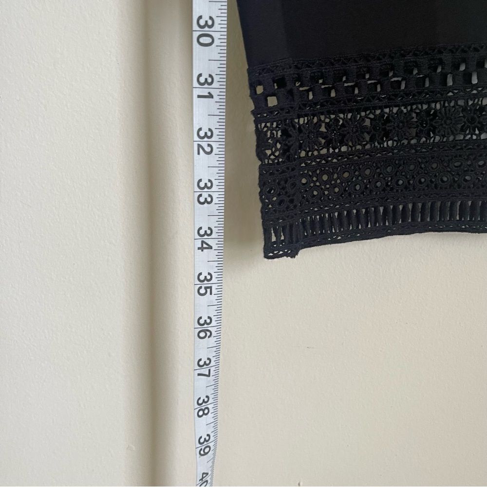 ZARA Black Crochet Straight Pant Medium - Picture 13 of 13